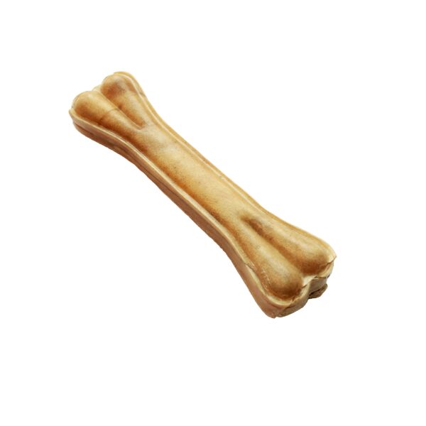 KOŚĆ PRASOWANA ZE SKÓRY WOŁOWEJ-1szt-21cm GRYZAK