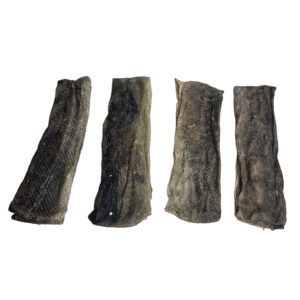 SKÓRA PŁASKA Z DORSZA - 250G - ok. 22szt. PRZYSMAK DLA PSA