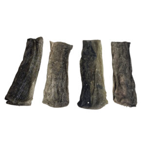 SKÓRA PŁASKA Z DORSZA - 100G - ok. 9szt. PRZYSMAK DLA PSA